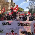 Manifestación de la plantilla de Santa Bárbara. CCOO SEVILLA