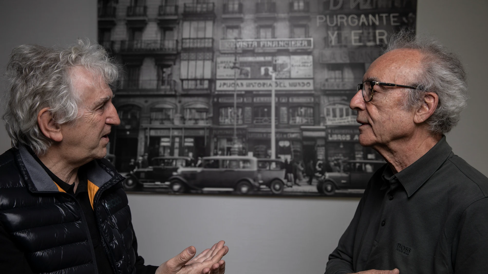 Juan Luis Arsuaga y Juan José Millás conversando