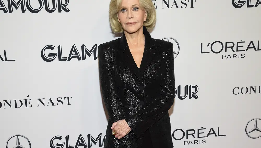 La actriz Jane Fonda en los premios Glamour Mujer del Año 2019 en la ciudad de Nueva York, EE. UU., el 11 de noviembre de 2019.