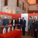 Presentación de la exposición "La Divina Comedia en el arte" en la sala de la Diputación de Zamora, con la presencia del presidente Francisco Requejo