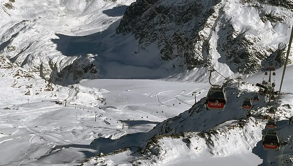 Espectaculares vistal de Pitztal, con unas condiciones idóneas para la práctica del esquí