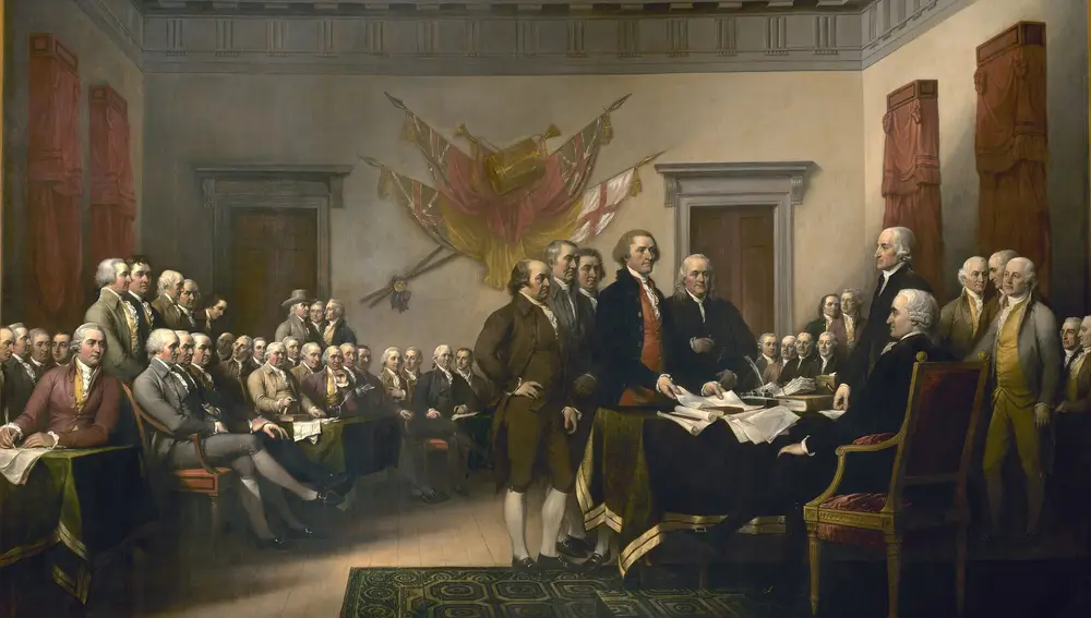 Firma de la Declaración de Independencia de los Estados Unidos, en 1776