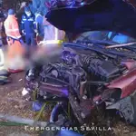 Estado del vehículo tras el accidente ocurrido en Sevilla
