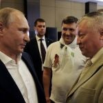 Putin y Anatoli Karpov, leyenda del ajedrez y diputado de Rusia Unida