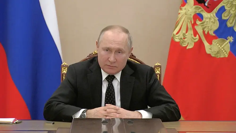 Putin, en una de sus comparecencias