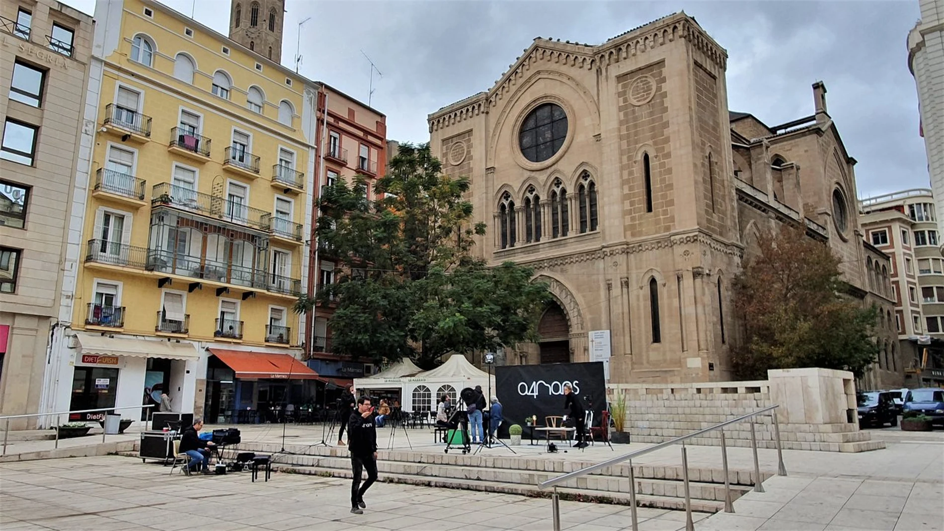 La plaza de Sant Joan, en Lleida