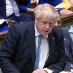 British Prime Minister Boris Johnson speaks during the weekly question time debate, amid Russia's invasion of Ukraine, in Parliament in London, Britain, March 2, 2022 in this screen grab taken from video. Reuters TV via REUTERS THIS IMAGE HAS BEEN SUPPLIED BY A THIRD PARTY. NEWS AND CURRENT AFFAIRS USE ONLY, CANNOT BE USED FOR LIGHT ENTERTAINMENT OR SATIRICAL PURPOSES, PARTY POLITICAL BROADCAST USAGE MUST BE CLEARED WITH PBU
