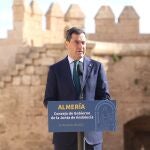 El presidente de la Junta de Andalucía, Juanma Moreno, reconoció este año en Almería la «deuda histórica» con la provincia