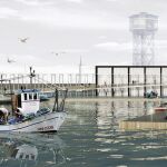 Imagen digital de la futura lonja de pescadores
