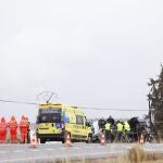 Accidente entre una furgoneta y un camión en Villacastín (Segovia)