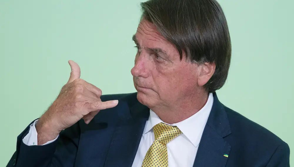 El presidente de Brasil, Jair Bolsonaro, en un acto alusivo al Día Mundial de las Enfermedades Raras, en el Palacio de Planalto en Brasilia (Brasil)