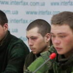 Una de las comparecencias de soldados rusos recluidos en Ucrania tras la invasión al país, el pasado 5 de marzo