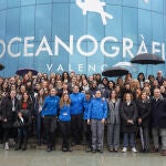 Un total de 140 mujeres han asistido a la inauguración de la exposición fotográfica “Mujeres del Agua: una mirada Global” que ha organizado Global Omnium en el Oceanogràfic de València.