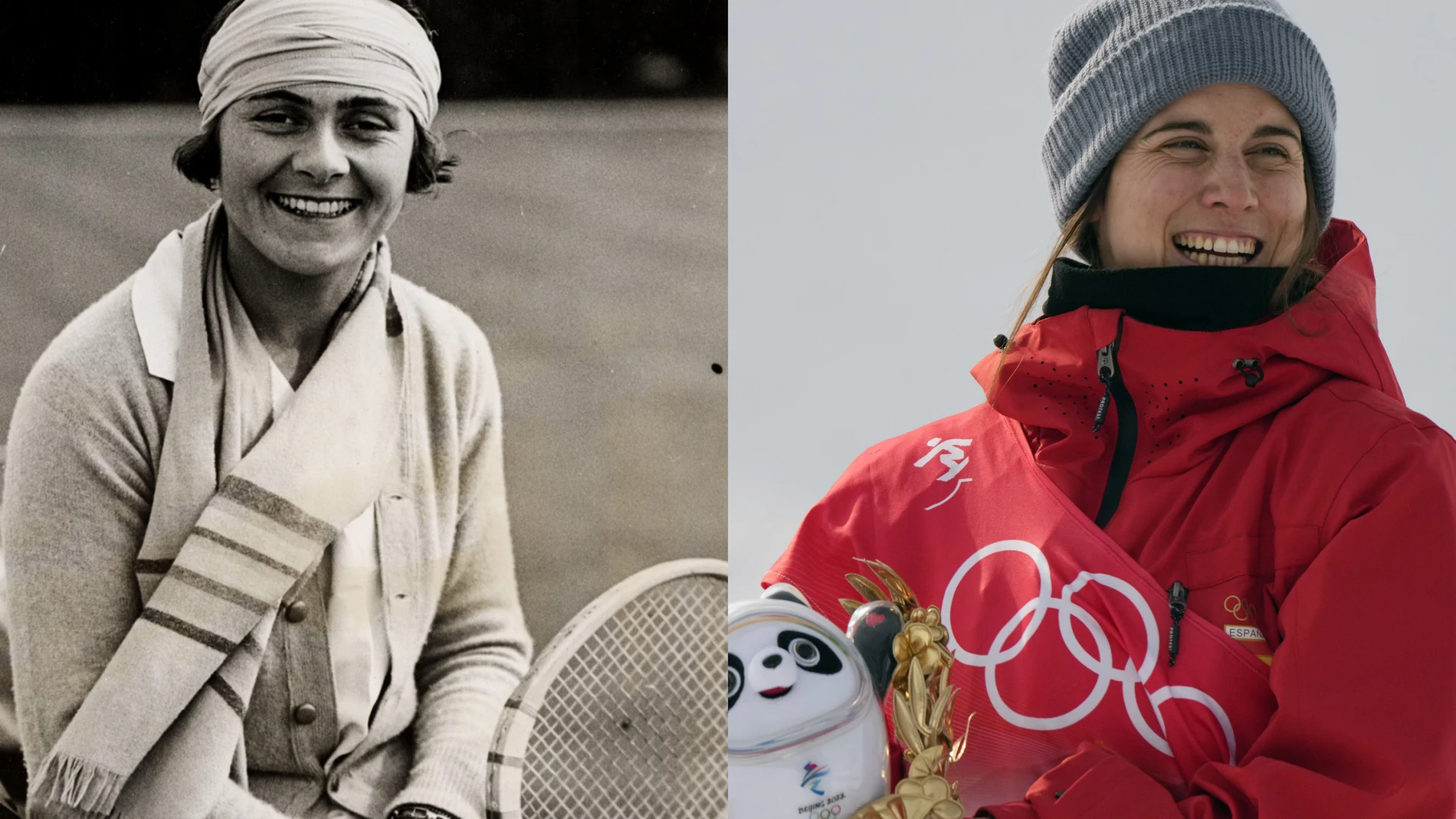 Lilí Álvarez, en Wimbledon en 1926 y Queralt Castellet. en los Juegos Olímpicos de Invierno 2022