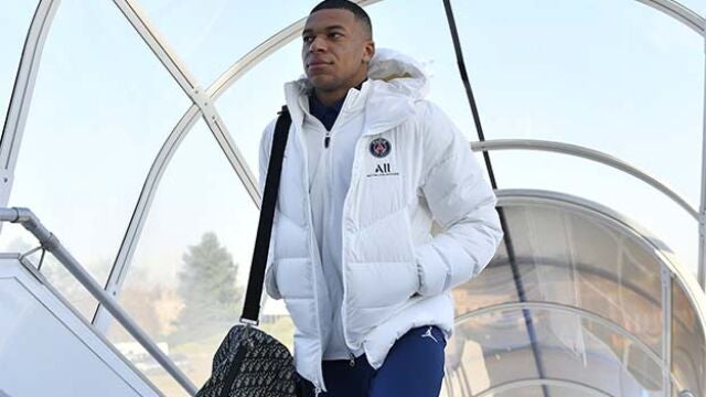 Kylian Mbappé, durante un viaje