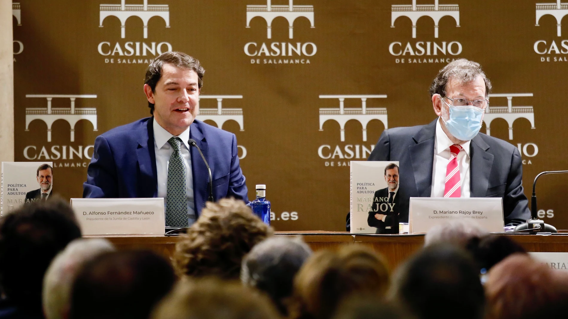 El presidente de la Junta de Castilla y León en funciones, Alfonso Fernández Mañueco, participa en la presentación del libro de Mariano Rajoy ''Política para adultos''