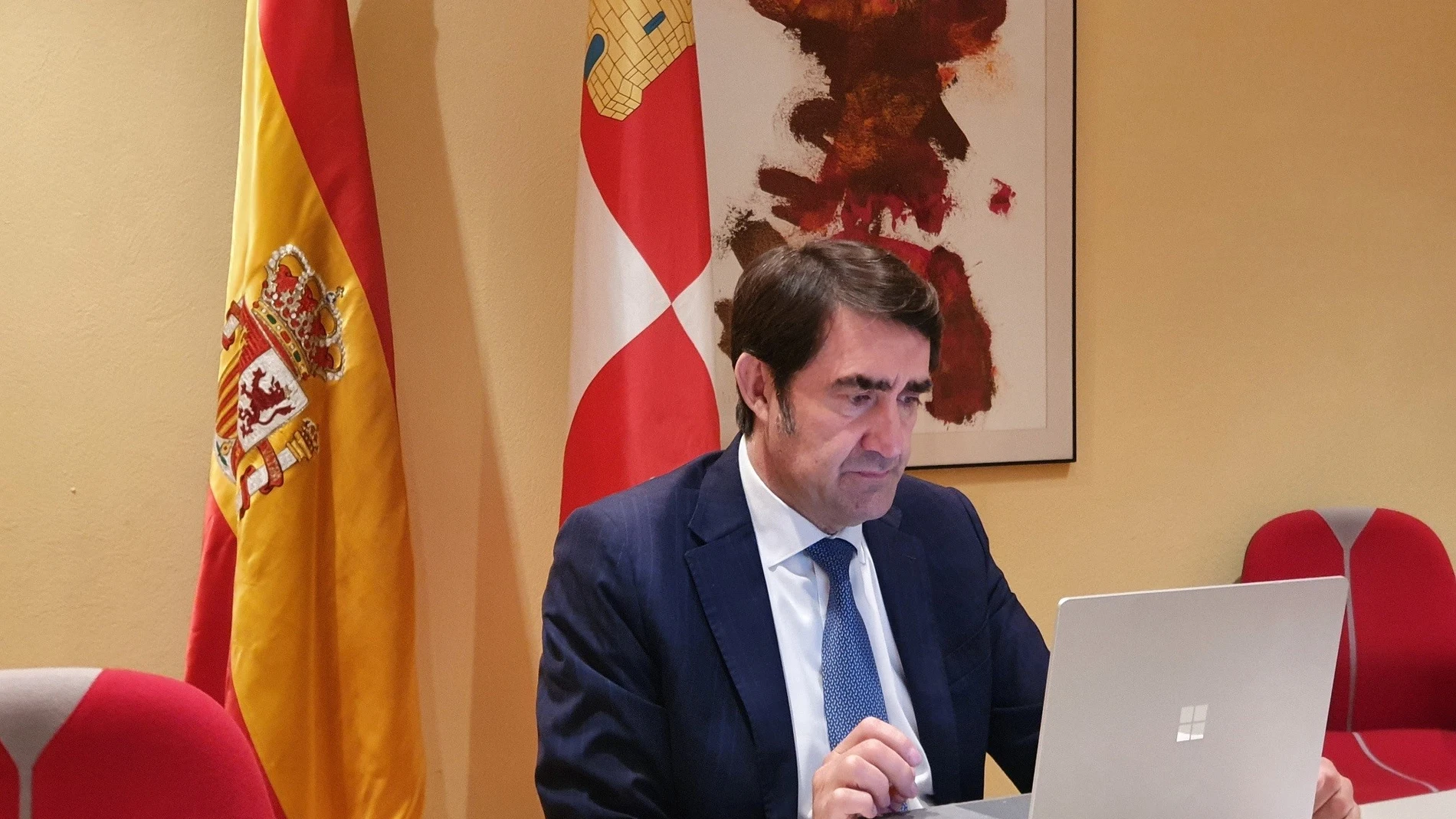 El consejero de Fomento y Medio Ambiente de la Junta de Castilla y León en funciones, Juan Carlos Suárez-Quiñones,