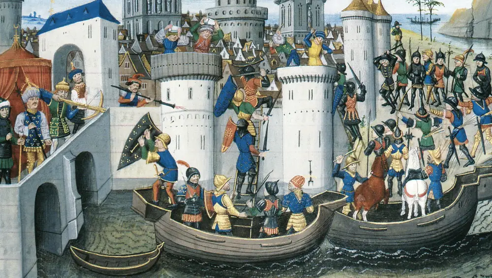 Toma de Constantinopla por los cruzados en 1204