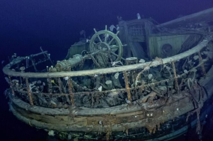 Una imagen de los restos del 'Endurance' bajo el mar DPA/EUROPA PRESS 09/03/2022 ONLY FOR USE IN SPAIN