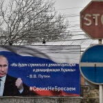 Un cartel de Putin en Crimea