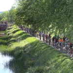 Marcha cicloturista en BTT por el Canal de Castilla