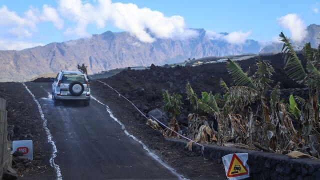 La primera pista realizada en marzo sobre las coladas del volcán de La Palma