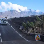 La primera pista realizada en marzo sobre las coladas del volcán de La Palma