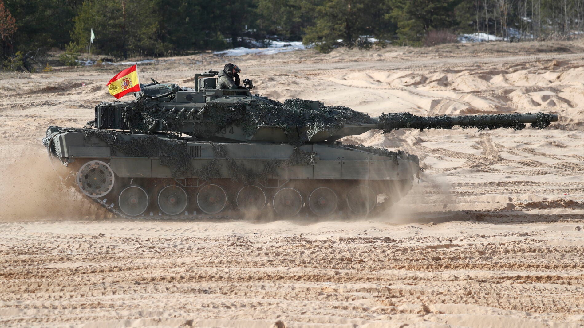 ¿Cuántos carros de combate Leopard tiene España y dónde están desplegados?
