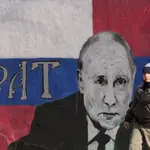 Pintada de Putin en una pared