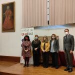 La directora de la Mujer, Ruth Pindado, y el alcalde de Salamanca, Carlos García Carbayo, participan en la inauguración de las jornadas de la Universidad