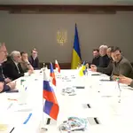 El presidente ucraniano, Volodomir Zelenski, recibe en Kiev a los primeros ministros de Polonia, República Checa y Eslovenia