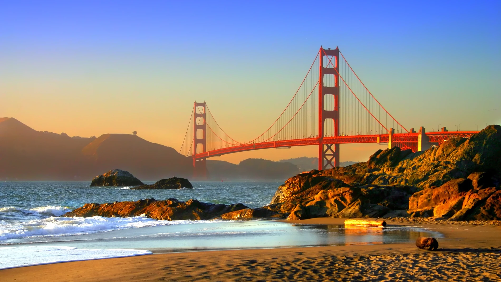 Vista panorámica del icónico puente Golden Gate