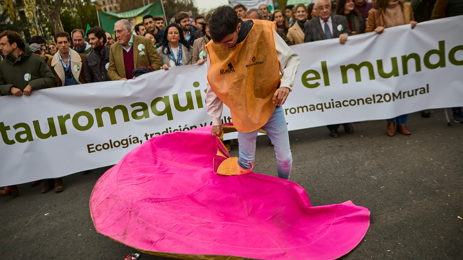 Manifestación por la defensa del campo español este domingo en Madrid.
