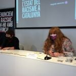 Larissa Saud y Paula Rossi de Sos Racisme en rueda de prensa EUROPA PRESS 21/03/2022