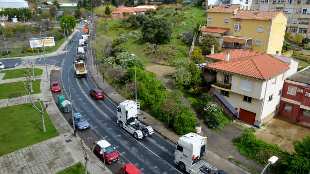Una de las calles de Plasencia, un pueblo en la provincia de Cáceres de unos 40.000 habitantes
