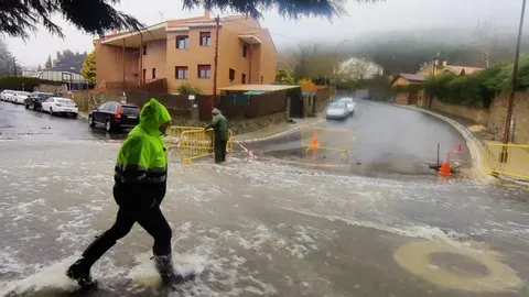 Intensas lluvias en El Espinar