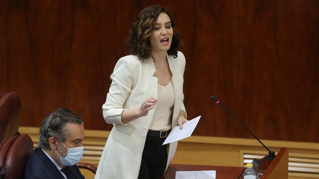 La presidenta de la Comunidad Madrid, Isabel Díaz Ayuso