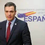 El presidente, Pedro Sánchez, en la reunión del Consejo Europeo del 25 de marzo