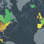 Mapa de &quot; electricityMap&quot; de las emisiones de CO2 de los países