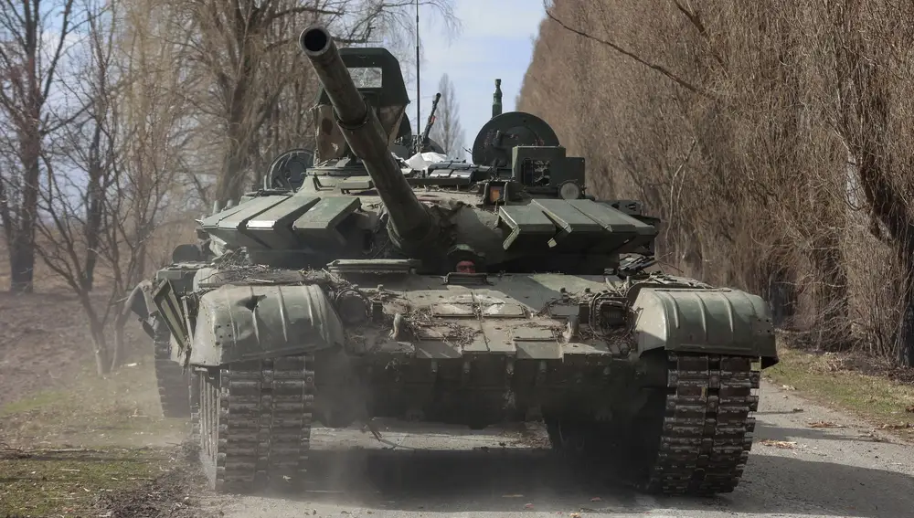 Tanque T-72, utilizado en la guerra de Ucrania