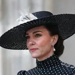 Kate Middleton, duquesa de Cambridge, asiste a un Servicio de Acción de Gracias por el Príncipe Felipe, Duque de Edimburgo en la Abadía de Westminster en Londres, el martes 29 de marzo de 2022.