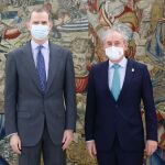 Felipe VI y Tomás Cobo en su encuentro en el Palacio de la Zarzuela