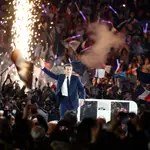 Show total en el acto de campaña de Macron hoy en La Défense Arena
