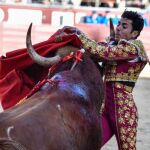 Momento de la espeluznante cogida de José Rojo