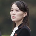 Kim Yo Jong, la hermana del líder de Corea del Norte, Kim Jong Un, durante una ceremonia en el mausoleo de Ho Chi Minh en Hanoi, Vietnam