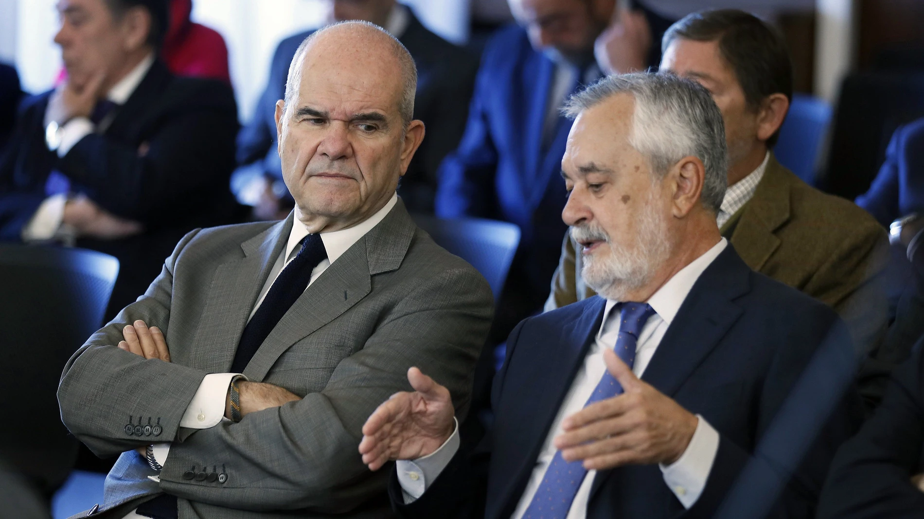 Los expresidentes de la Junta Manuel Chaves y José Antonio Griñán, durante el juicio de la pieza política del caso ERE.