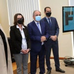 La presidenta de la Diputación de Provincial, Ángeles Armisén; la comisaria del Festival, Anne Morín; el delegado territorial de la Junta, José Antonio Rubio; y el alcalde de Palencia, Mario Simón, presentan el II Festival Internacional de Fotografía de Castilla y León