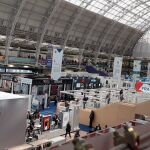 Imagen del interior de la Feria del Libro de Londres tras su inaguración ayer