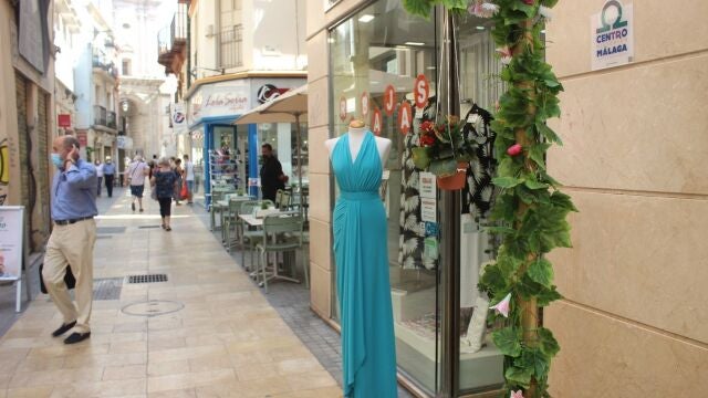 Calle San Juan del centro de Málaga capital. ASOCIACIÓN DE COMERCIANTES