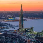 Imagen del Lakhta Center, en San Petersburgo, el edificio más alto de Europa
